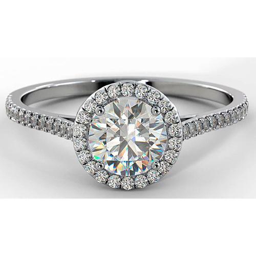 Echt Diamant-Verlobungsring Halo 2.75 Karat Damen Schmuck