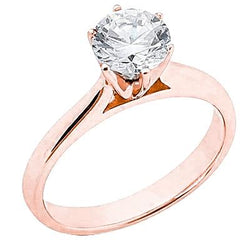 Echt Diamant 1,51 Ct. Solitär-Verlobungsring Roségold 14K