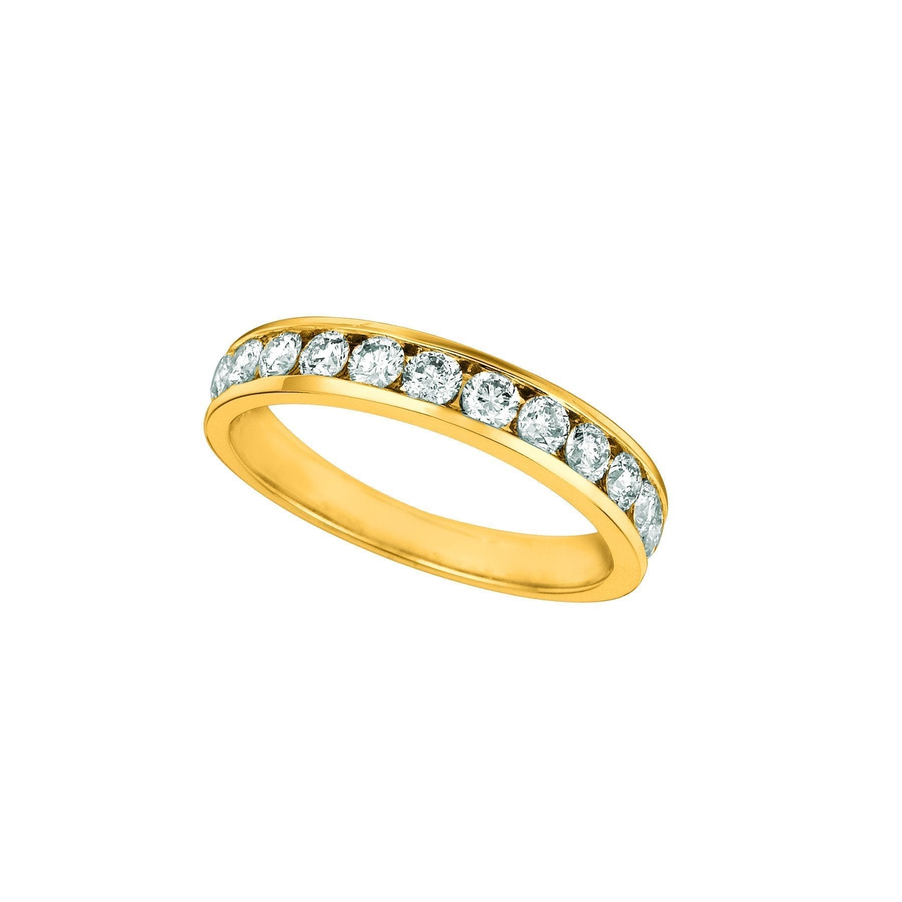 Echt DiamantChannel Set Ewigkeit Band 0,75 Karat 14K Gelbgold