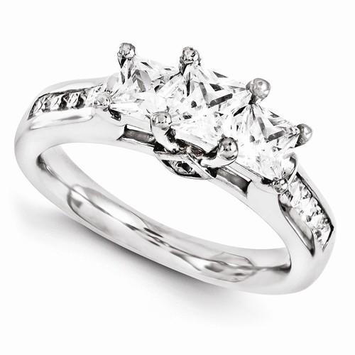 Echt Diamant Drei Stein Stil Ring 2,25 Karat Damen Schmuck Neu