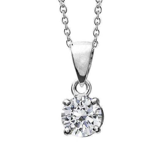 echter round diamant 1.25Karat anhänger Vorderansicht