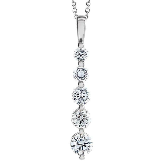 Echt Diamant Journey Anhänger 4.10 Karat Damenschmuck Weißgold 14K