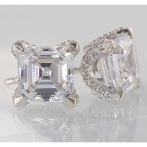 Echt Diamant Ohrstecker 1,50 Karat Asscher & Rundschliff