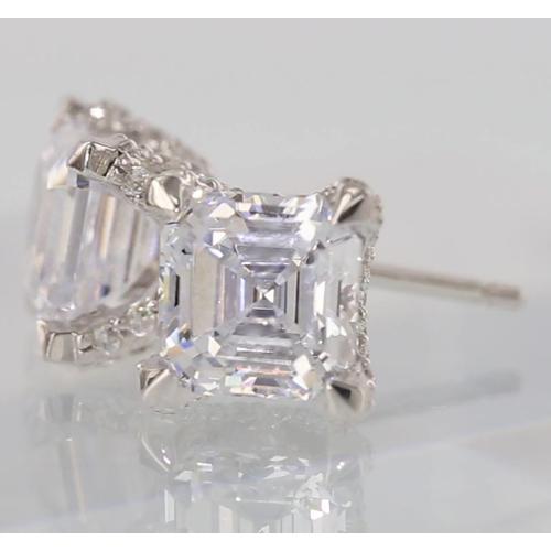 Echt Diamant Ohrstecker 1,50 Karat Asscher & Rundschliff