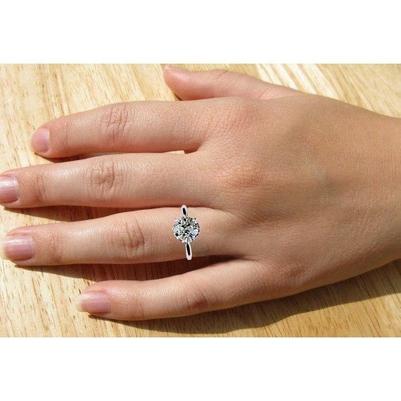 Echt Diamant Solitaire Ring 2.50 Karat Old Mine Klassischer Damenschmuck