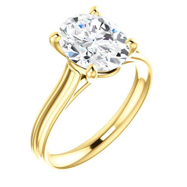 Echt Diamant Solitaire Ring 5 Karat Damen Gelbgold Schmuck Neu