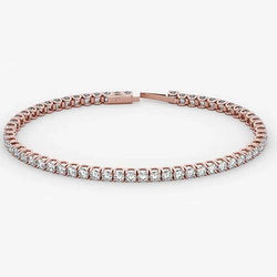 Echt Diamant Tennisarmband 5,90 Karat Roségold 14K Schmuck