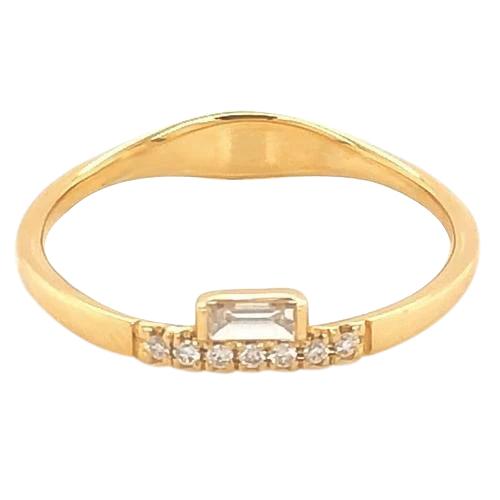 Echt Diamantband Prong Set 0,71 Karat Damen Gelbgold 14K Schmuck Neu