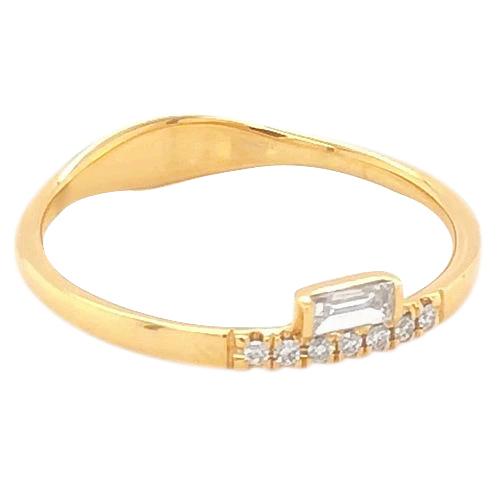 Echt Diamantband Prong Set 0,71 Karat Damen Gelbgold 14K Schmuck Neu