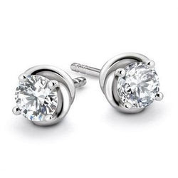 Echt Diamanten Ohrstecker 1,50 Karat 14K Weißgold
