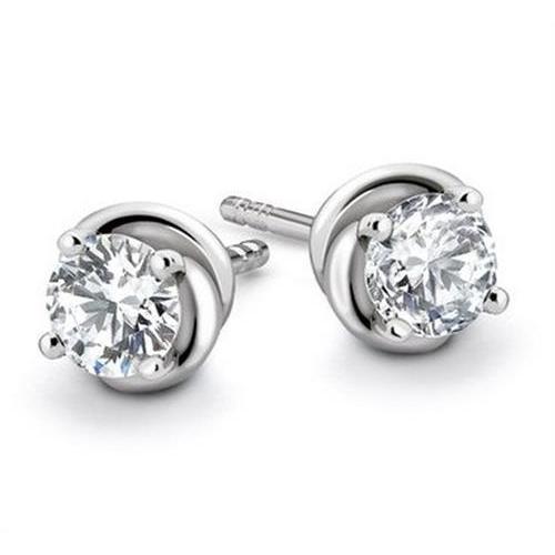 Echt Diamanten Ohrstecker 1,50 Karat 14K Weißgold