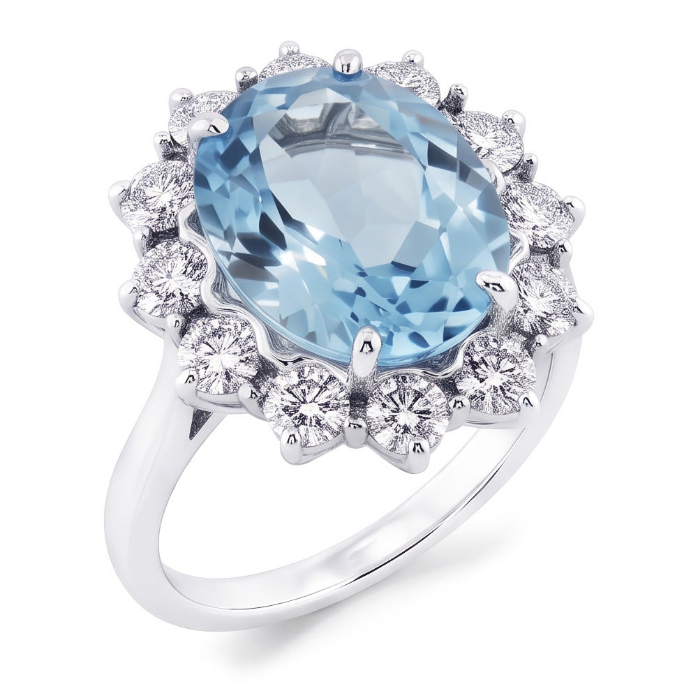 Echter Aquamarin Ring 11.50 Karat