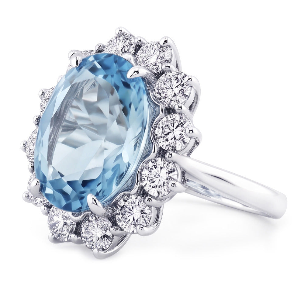 Echter Aquamarin Ring 11.50 Karat