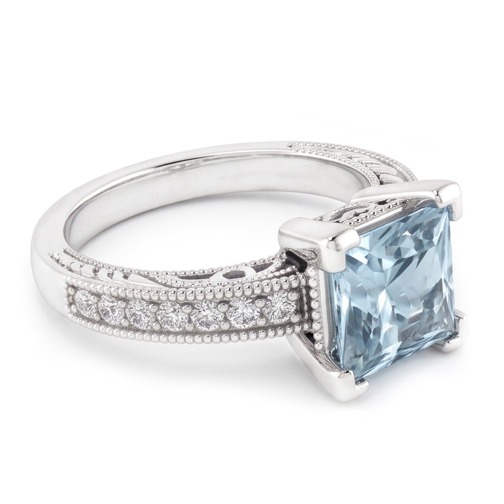 Echter Aquamarin Ring 16 Karat