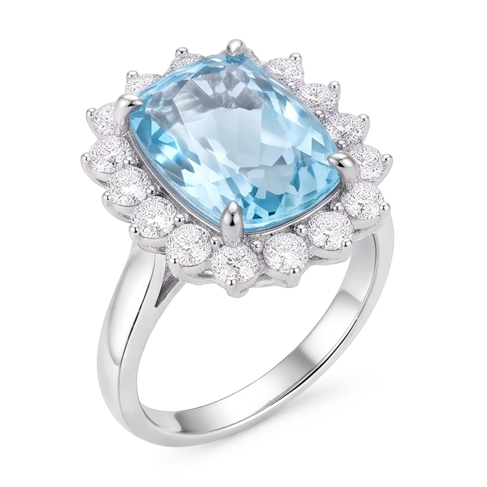 Echter Aquamarin Ring 7.75 Karat