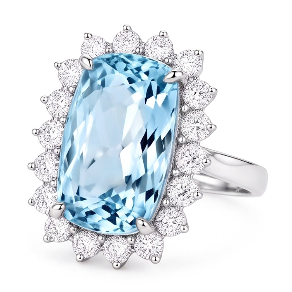 Echter Aquamarin Ring 7.75 Karat