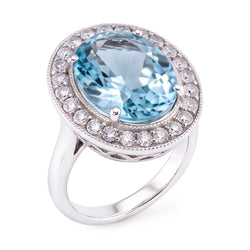 Echter Aquamarin Ring 9.25 Karat