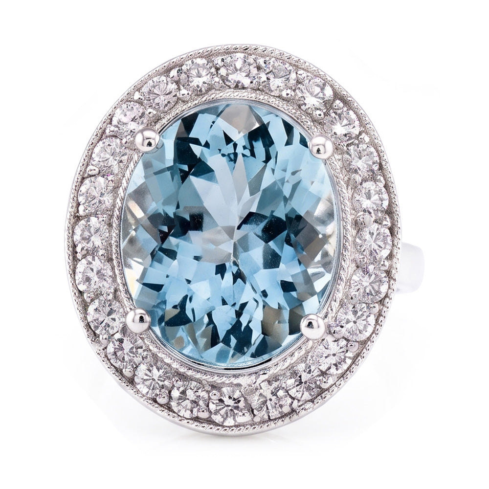 Echter Aquamarin Ring 9.25 Karat