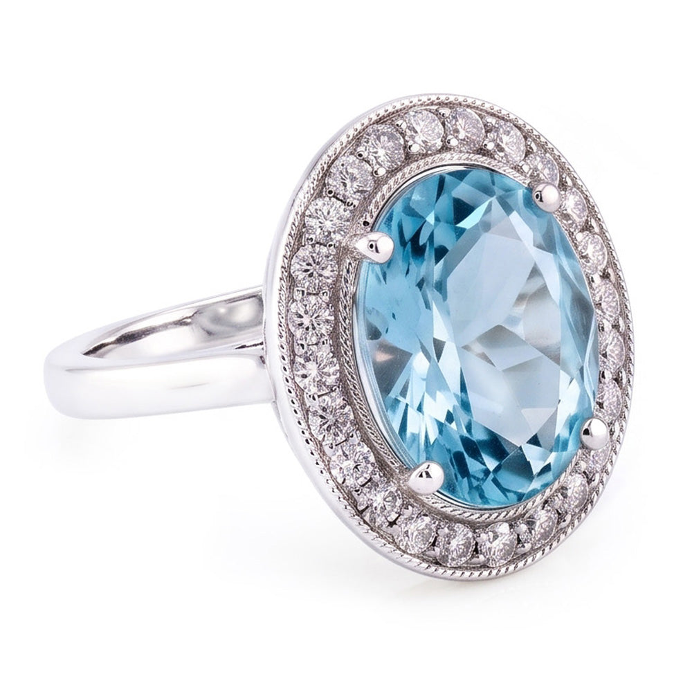 Echter Aquamarin Ring 9.25 Karat