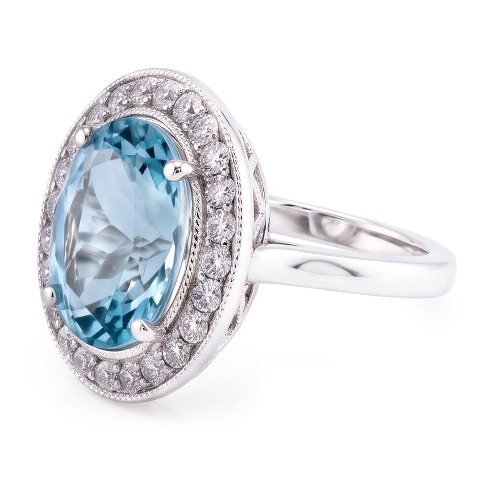 Echter Aquamarin Ring 9.25 Karat