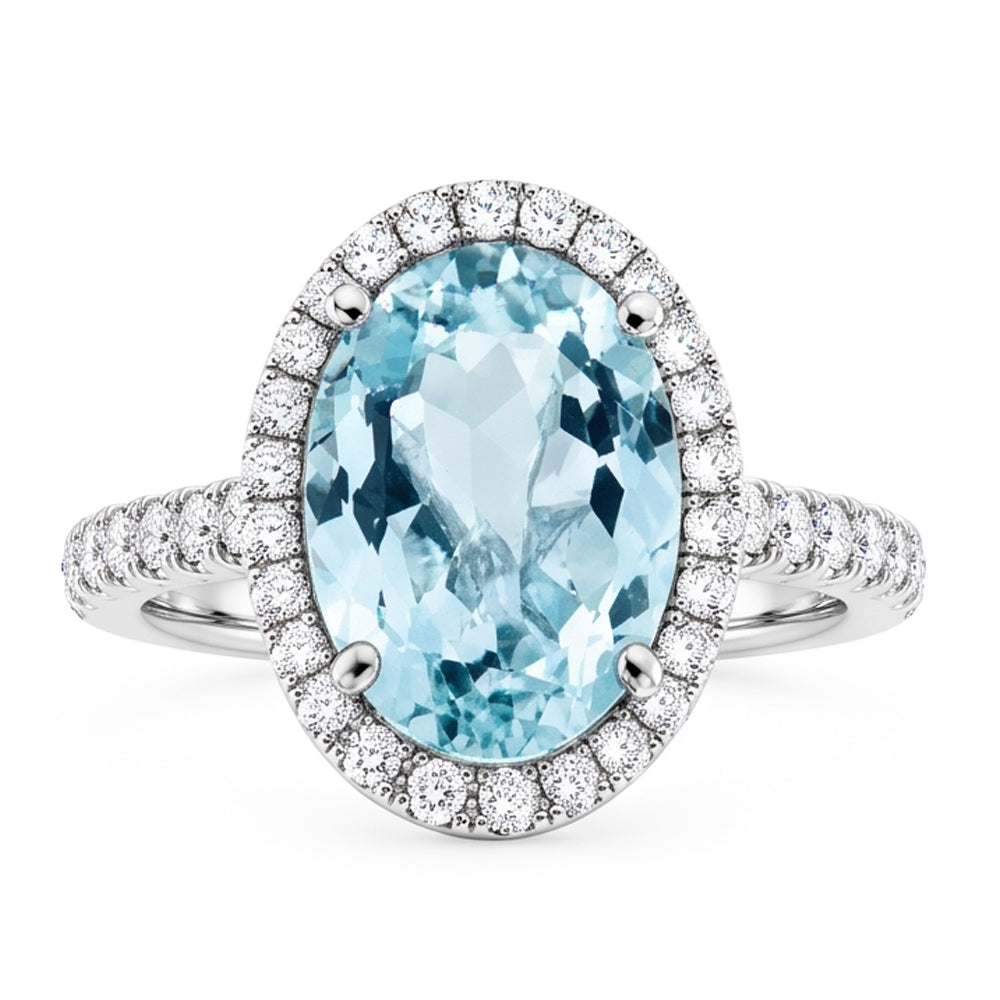 Echter Aquamarin Ring 9.50 Karat