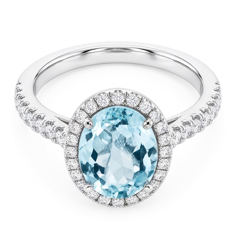 Echter Aquamarin Ring 9.50 Karat