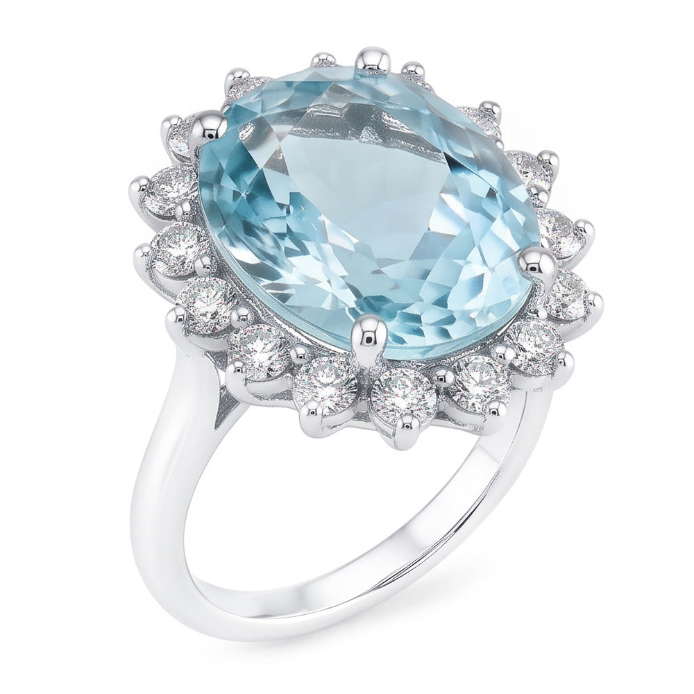 Echter Aquamarin Ring 9.75 Karat