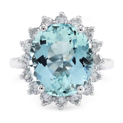 Echter Aquamarin Ring 9.75 Karat