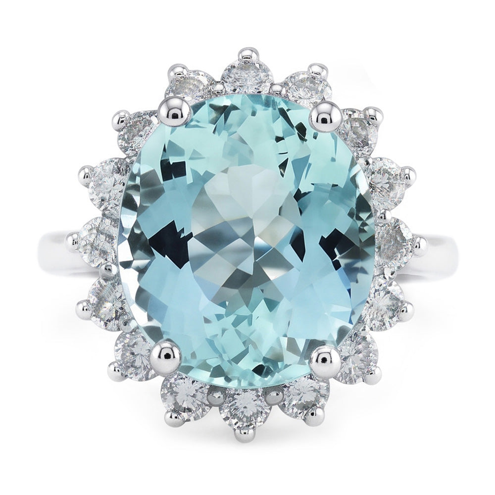 Echter Aquamarin Ring 9.75 Karat