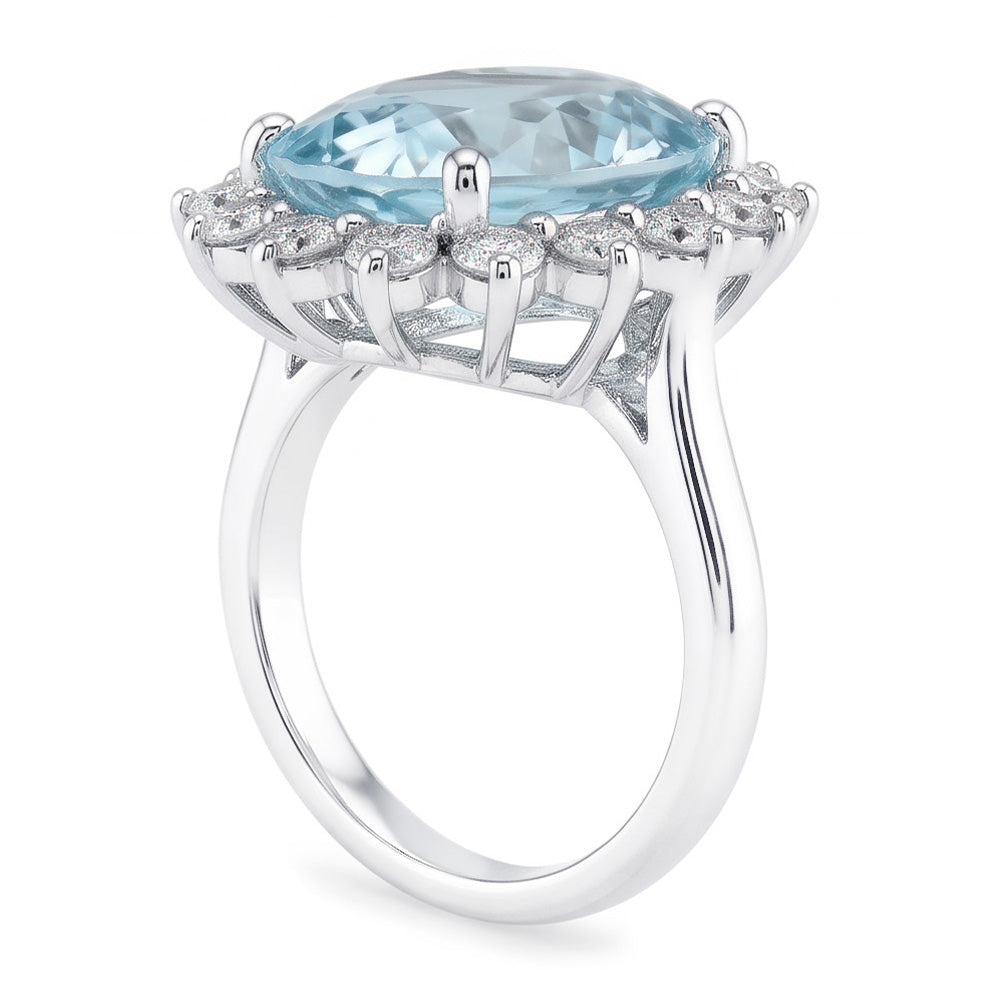 Echter Aquamarin Ring 9.75 Karat