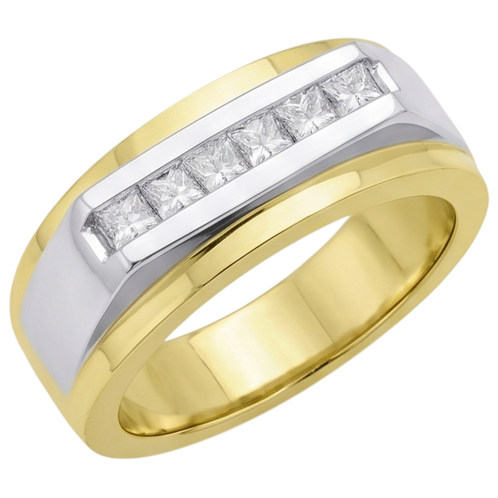 Echter Diamant Memoire-Ring 0.72 Karat - 14K Bicolor Gold