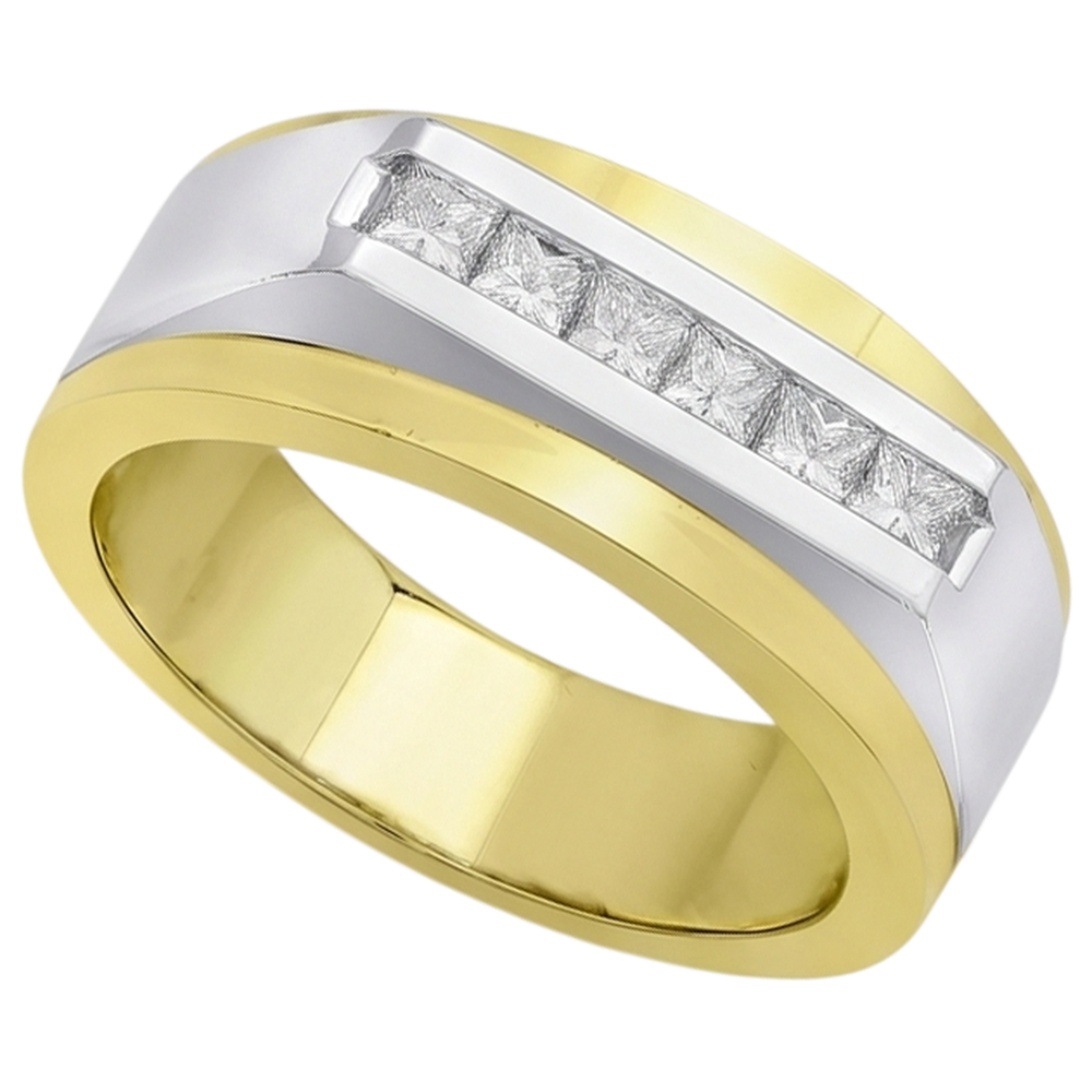 Echter Diamant Memoire-Ring 0.72 Karat - 14K Bicolor Gold