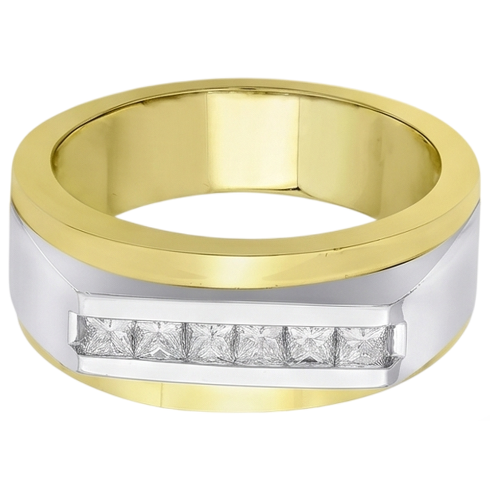 Echter Diamant Memoire-Ring 0.72 Karat - 14K Bicolor Gold