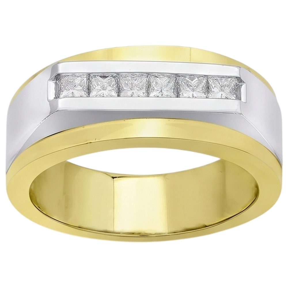 Echter Diamant Memoire-Ring 0.72 Karat - 14K Bicolor Gold