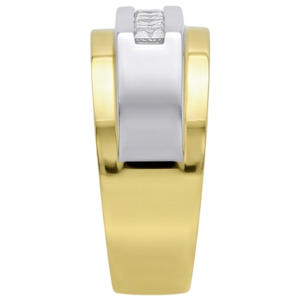 Echter Diamant Memoire-Ring 0.72 Karat - 14K Bicolor Gold