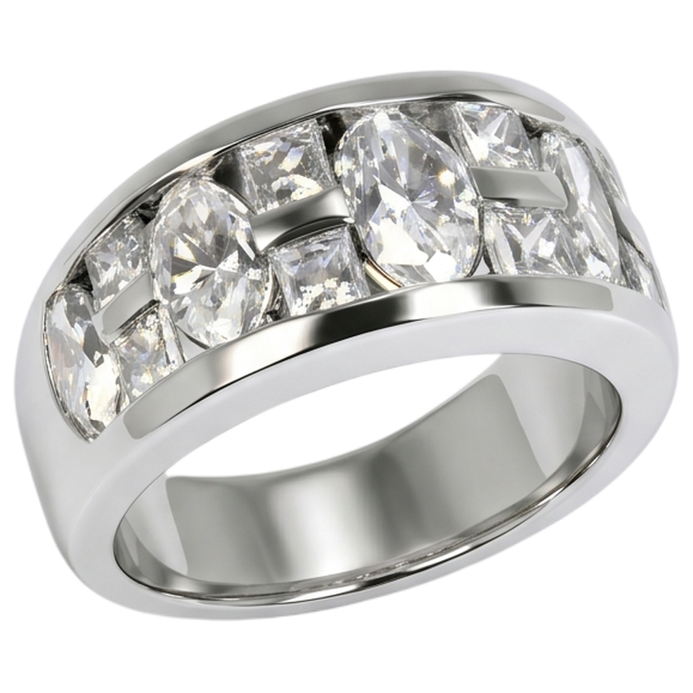 Echter Diamant Memoire-Ring 5 Karat - 14K Weissgold