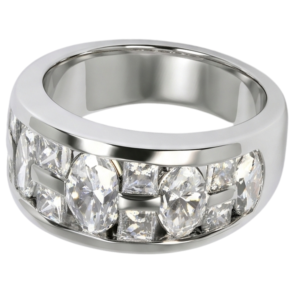 Echter Diamant Memoire-Ring 5 Karat - 14K Weissgold