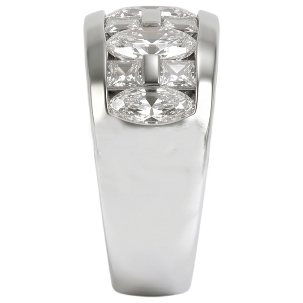 Echter Diamant Memoire-Ring 5 Karat - 14K Weissgold
