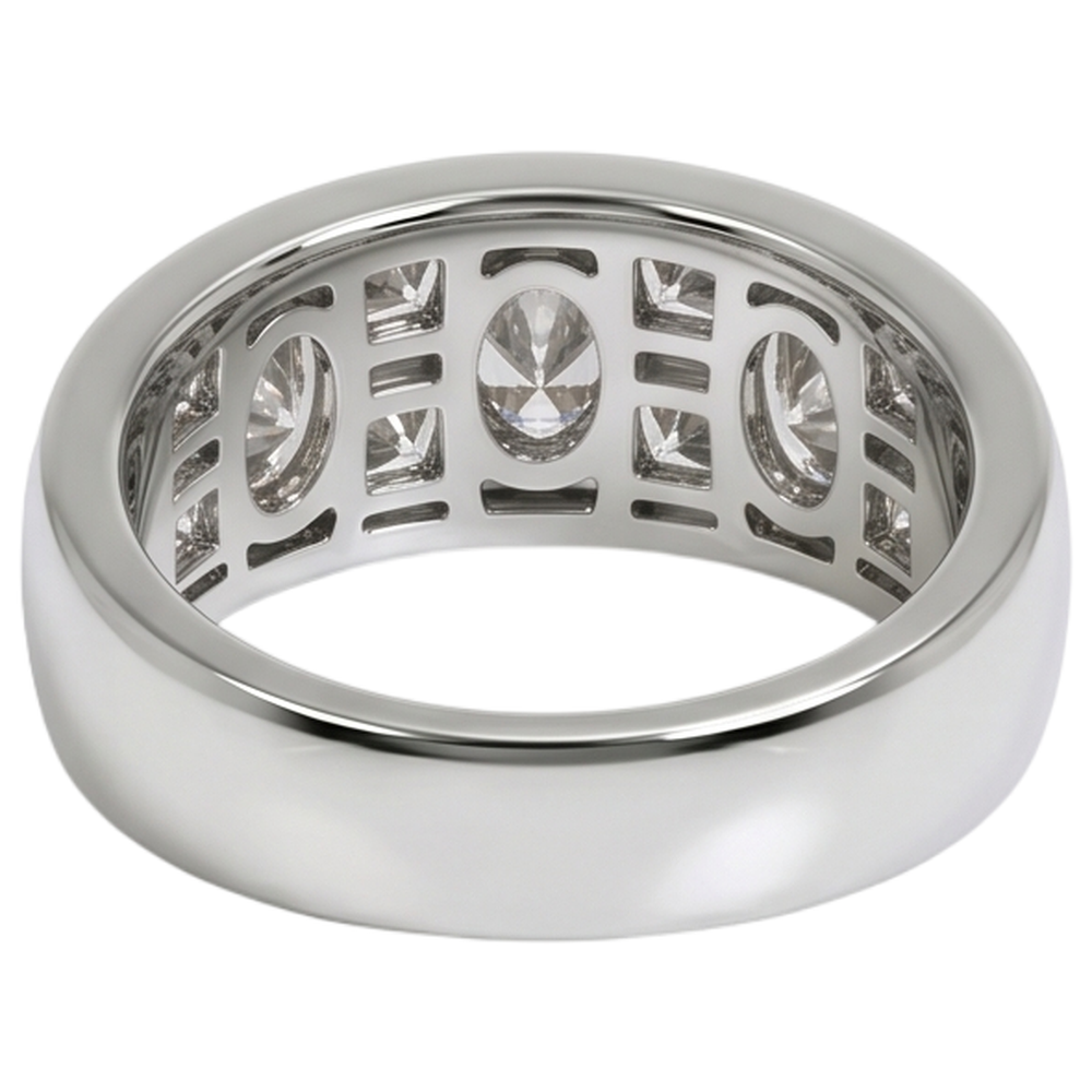 Echter Diamant Memoire-Ring 5 Karat - 14K Weissgold
