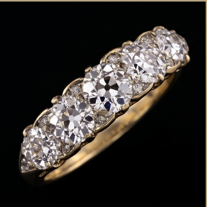 Echter Diamant Memoire-Ring 5 Karat