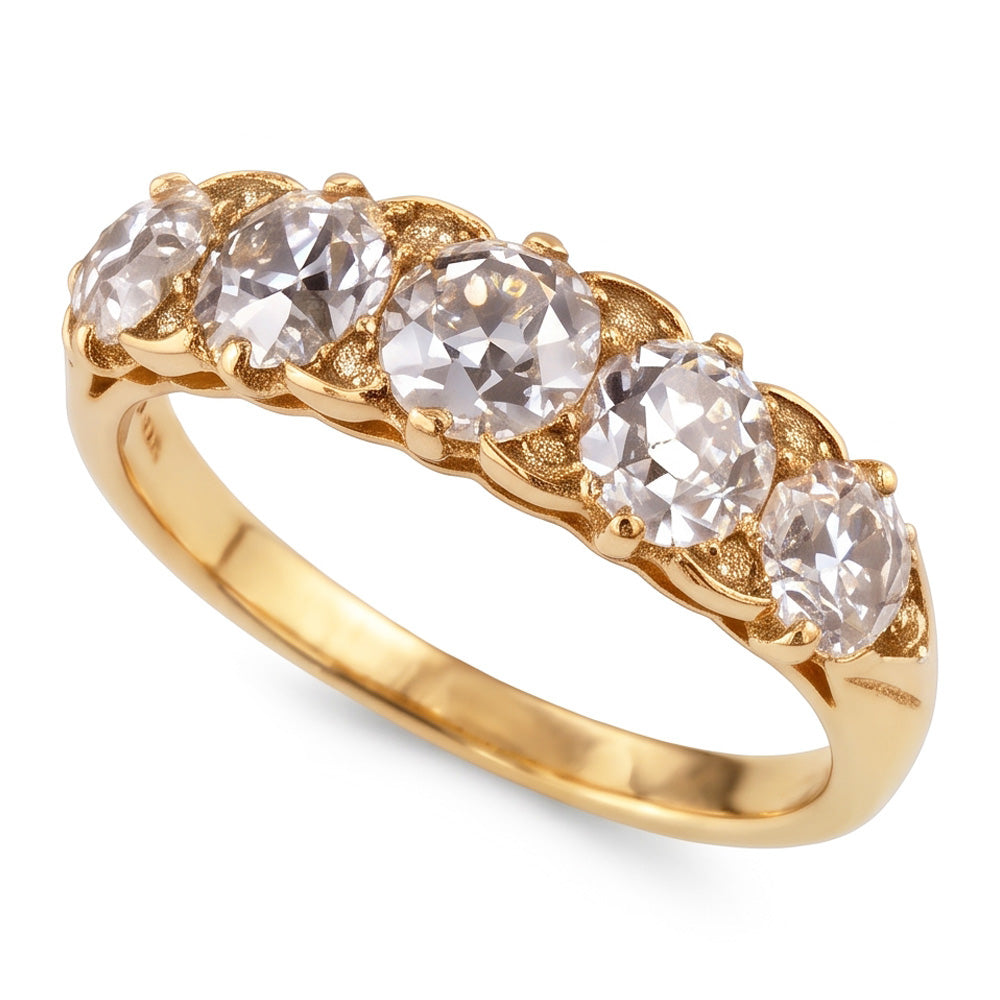 Echter Diamant Memoire-Ring 5 Karat