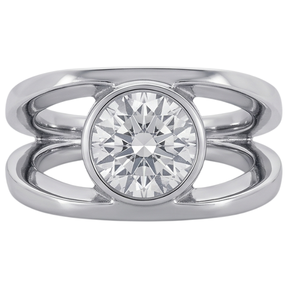 Echter Diamant Ring 1.50 Karat - 14K Weissgold