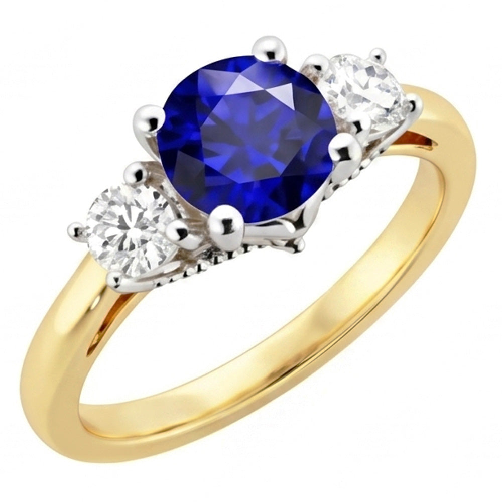 Echter Diamant Ring 2.50 Karat - 14K Bicolor Gold