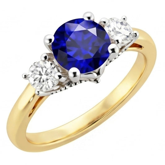 Echter Diamant Ring 2.50 Karat - 14K Bicolor Gold