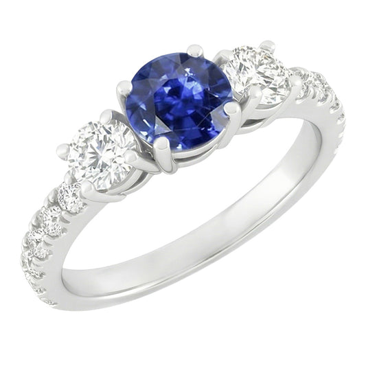 Echter Diamant Ring 2.50 Karat - 14K Weissgold