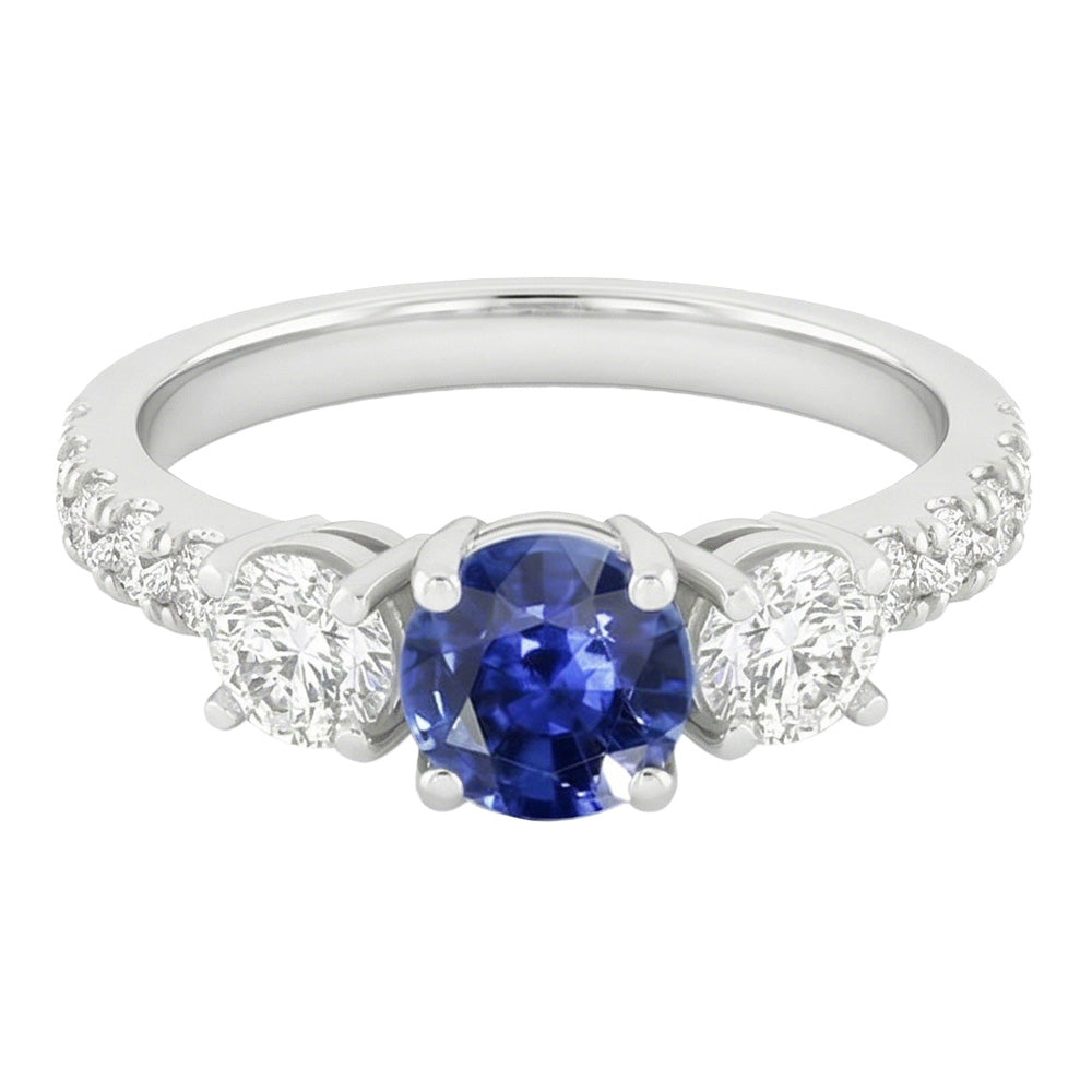 Echter Diamant Ring 2.50 Karat - 14K Weissgold