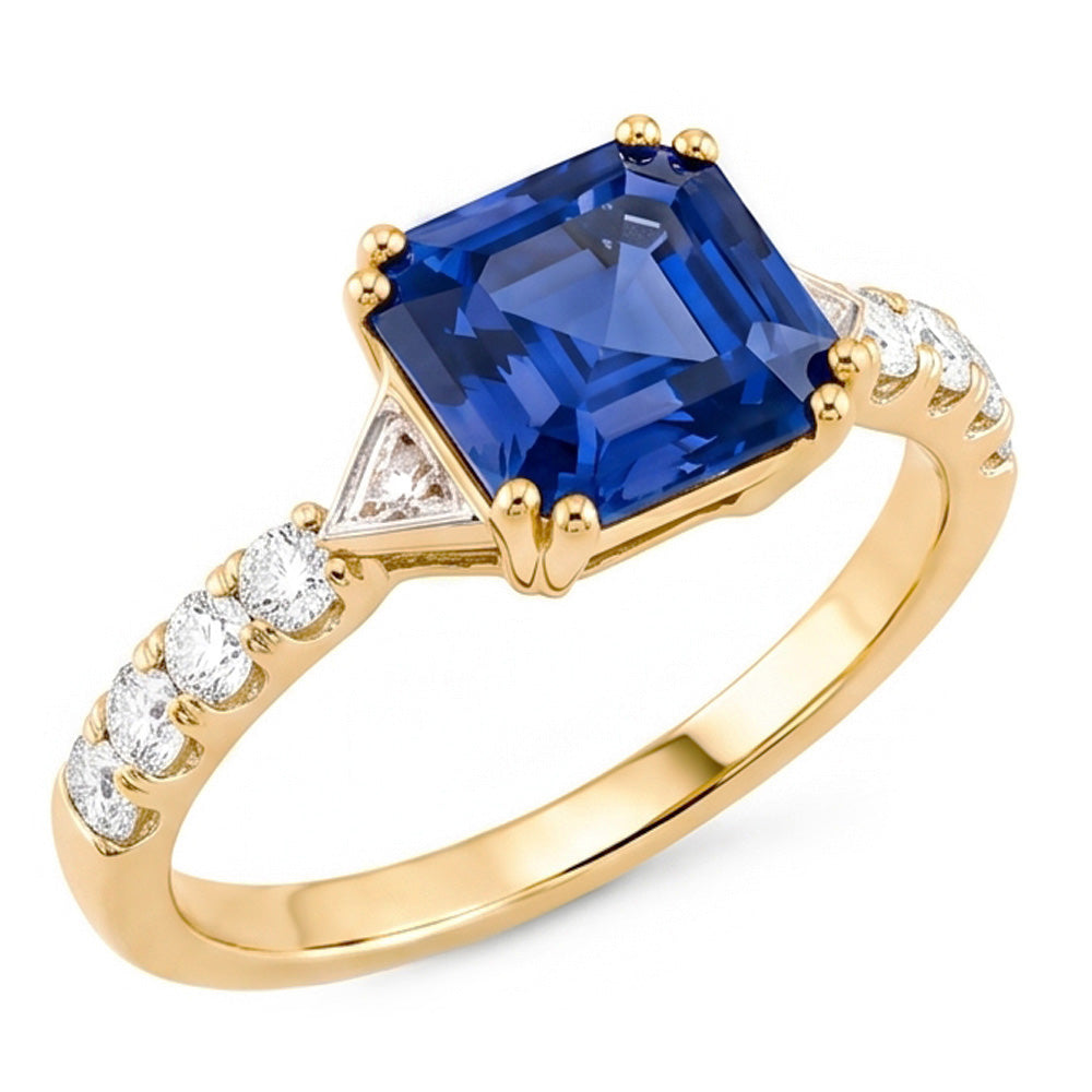 Echter Diamant Ring 2.50 Karat - Bicolor Gold