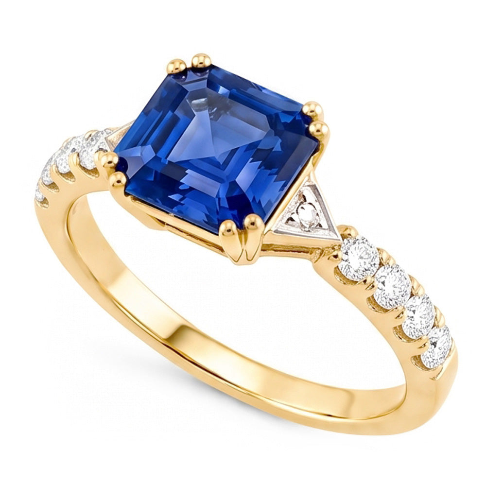 Echter Diamant Ring 2.50 Karat - Bicolor Gold