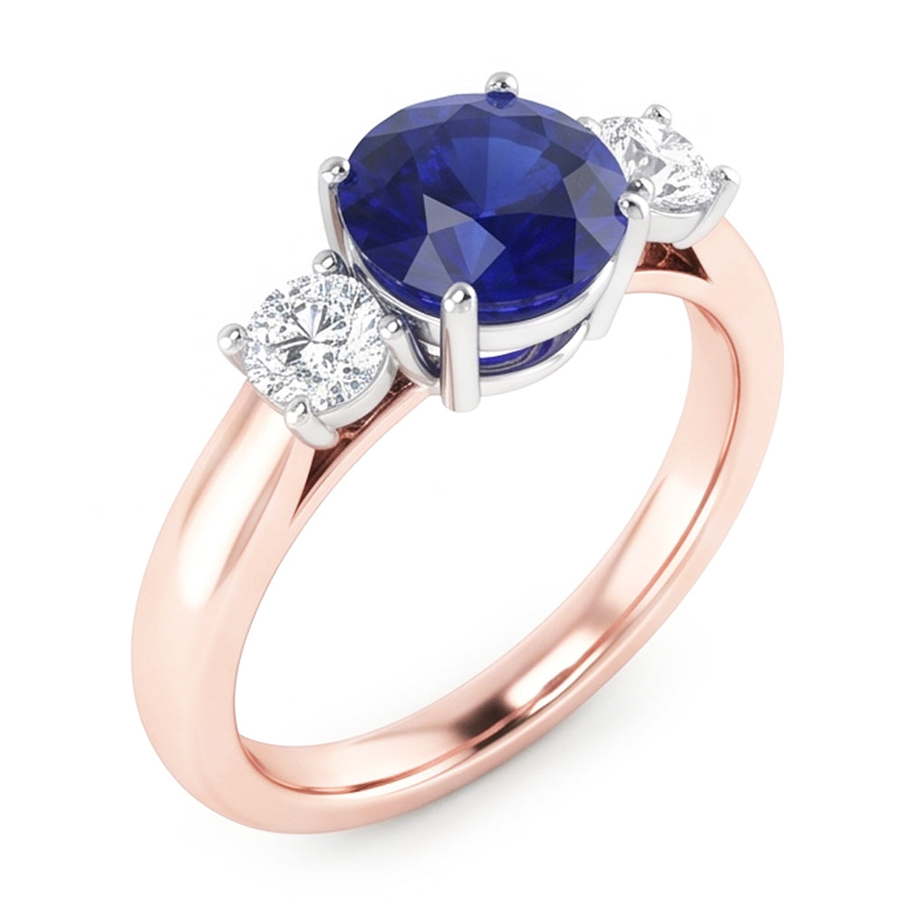 Echter Diamant Ring 2 Karat - 14K Bicolor Gold