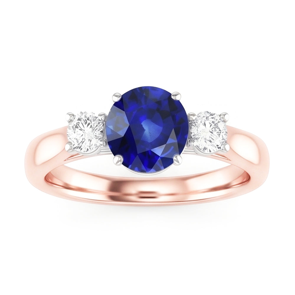Echter Diamant Ring 2 Karat - 14K Bicolor Gold